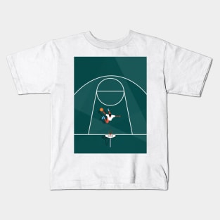 Shoot Hoops | Basketball Court Artwork Kids T-Shirt